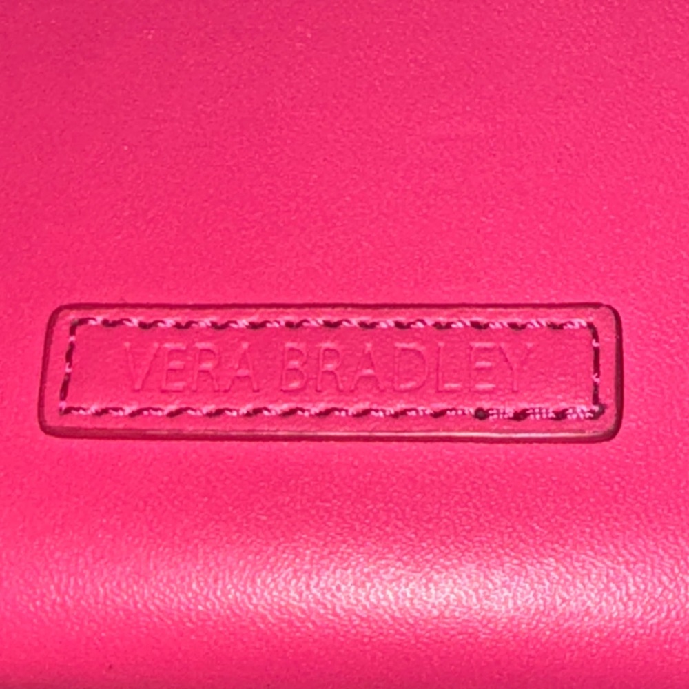 Vera Bradley Leather Vibrant Pink Wallet - Picture 2 of 4